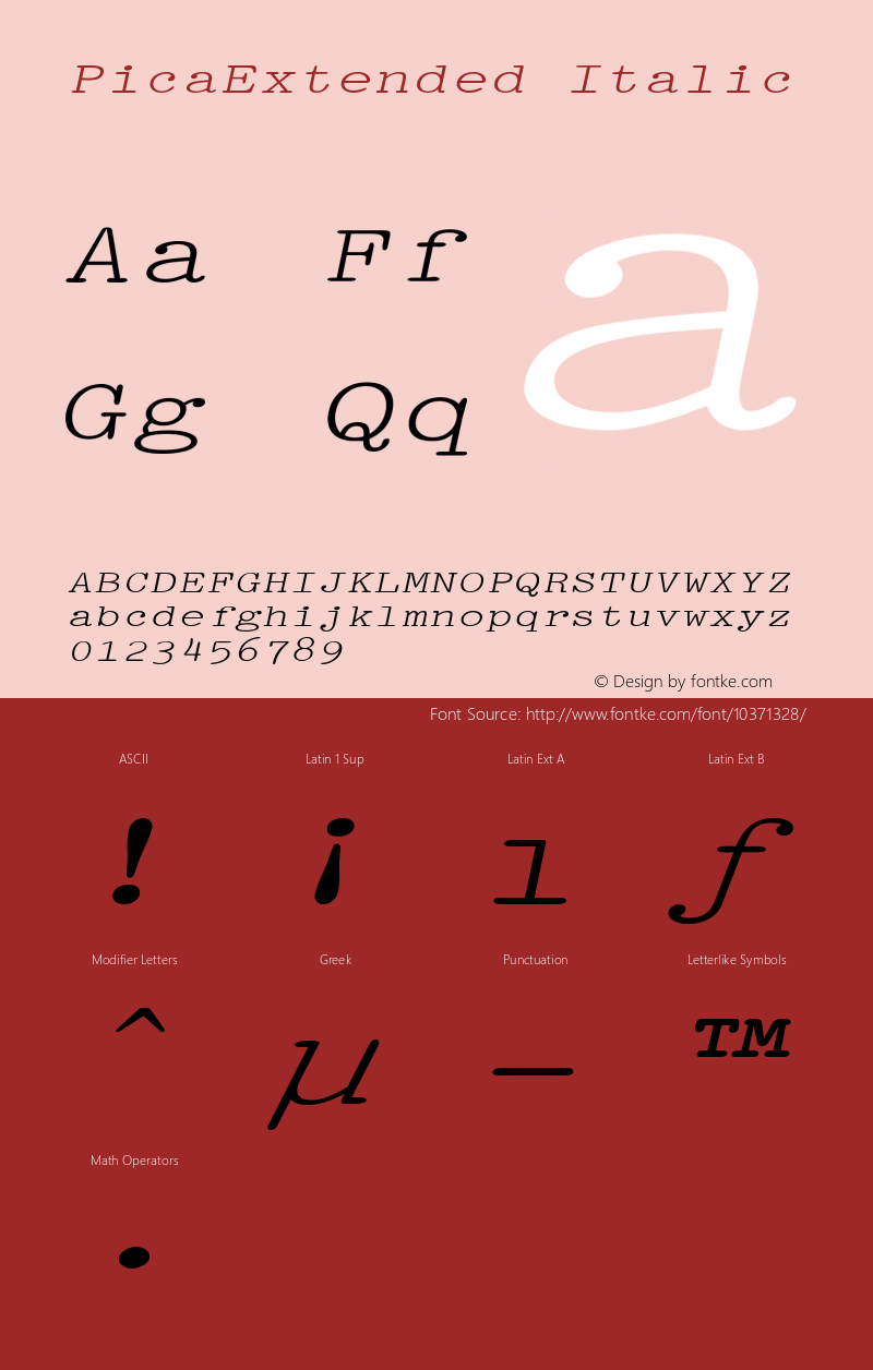 PicaExtended Italic Rev. 003.000图片样张