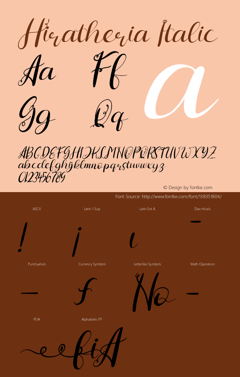 Hiratheria Italic Version 1.00;March 31, 2021;FontCreator 13.0.0.2683 64-bit图片样张