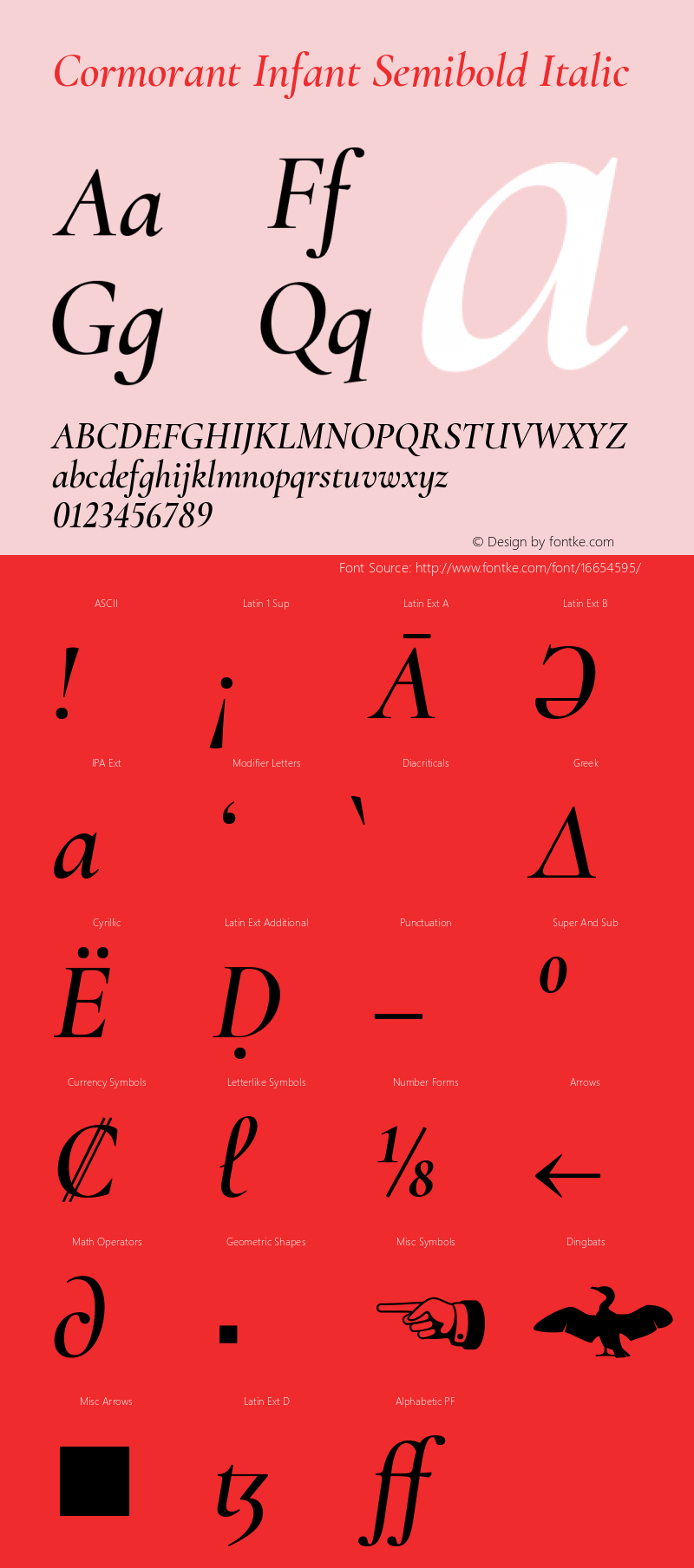 Cormorant Infant Semibold Italic Version 2.006图片样张