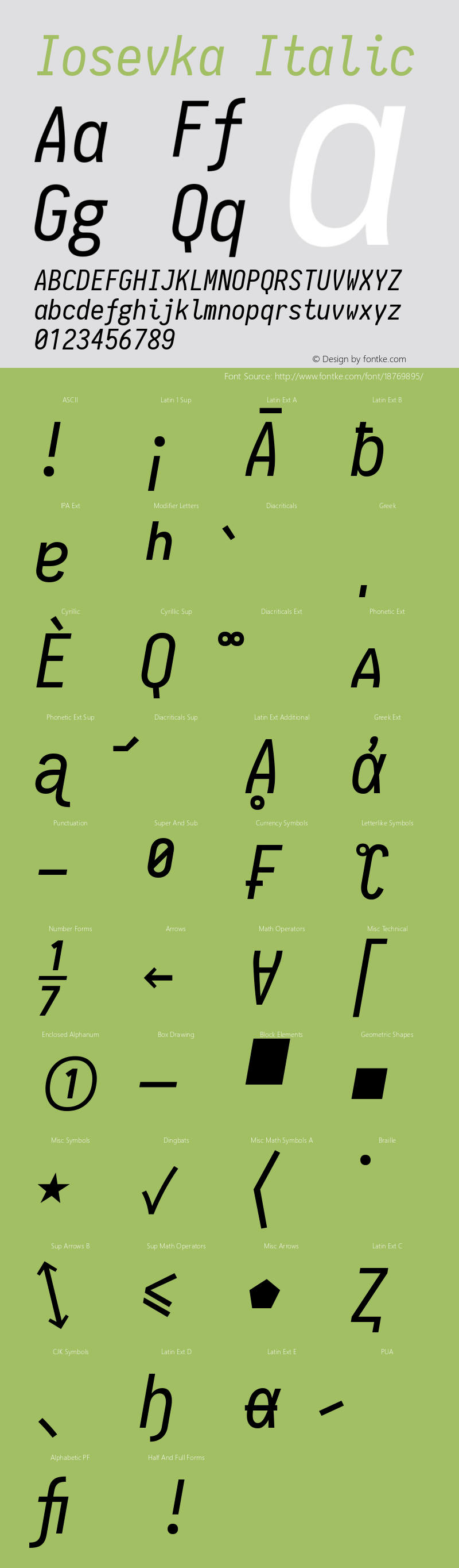 Iosevka Italic 1.10.4图片样张