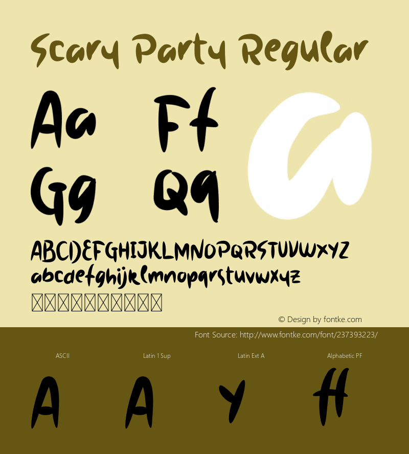 Scary  Party Version 1.004;Fontself Maker 3.5.7图片样张