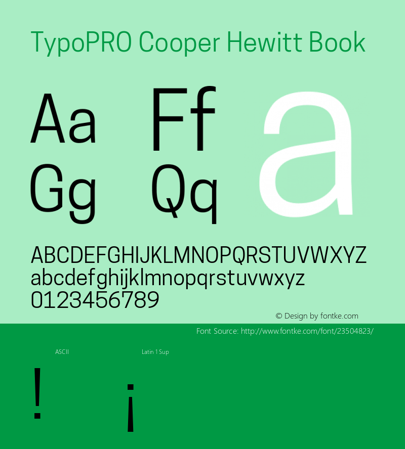 TypoPRO Cooper Hewitt 1.000图片样张