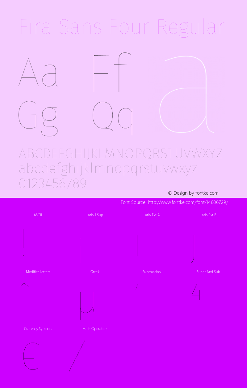 Fira Sans Four Regular Version 3.111图片样张