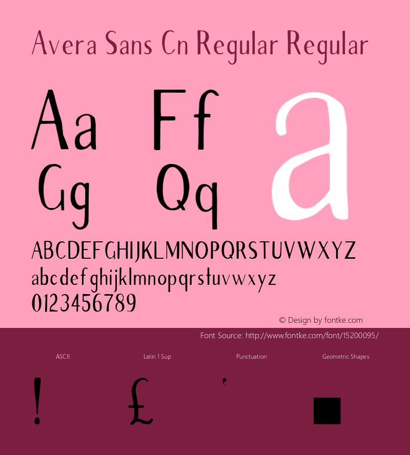 Avera Sans Cn Regular Regular 001.001图片样张