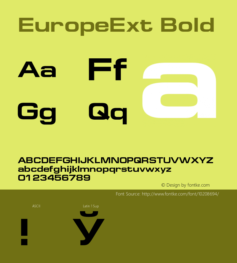 EuropeExt Bold 001.001图片样张