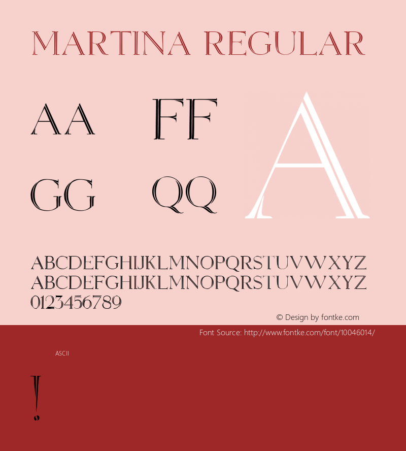 Martina Regular Altsys Fontographer 3.5  4/4/92图片样张