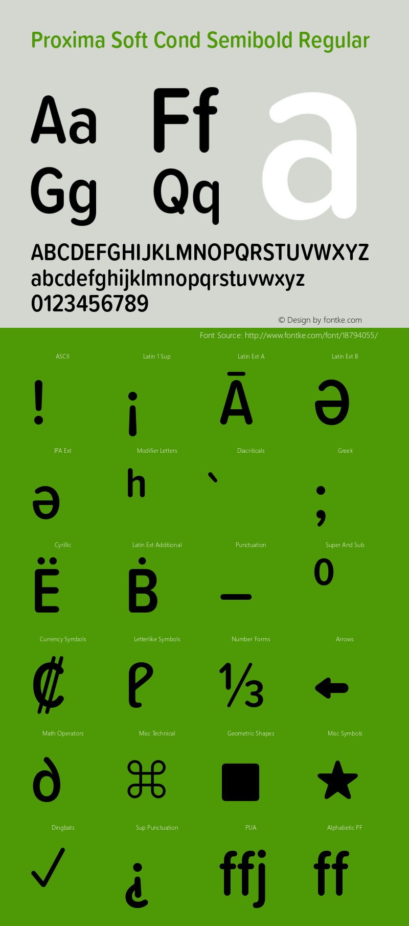 Proxima Soft Cond Semibold Regular Version 1.001;PS 001.001;hotconv 1.0.88;makeotf.lib2.5.64775图片样张