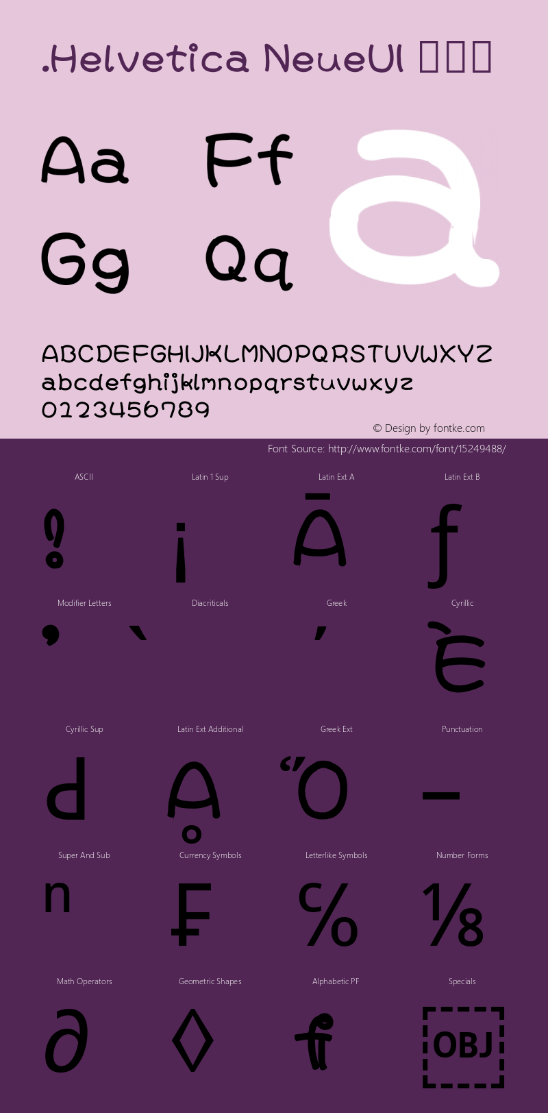 .Helvetica NeueUI 粗斜体 10.0d35e1图片样张