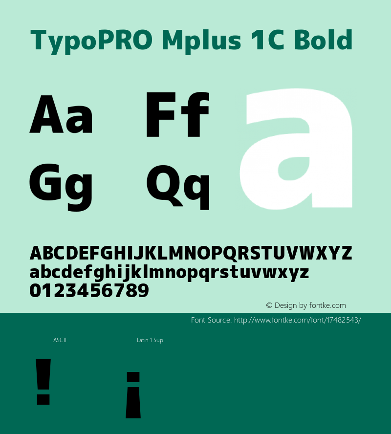 TypoPRO Mplus 1C Bold Version 1.059图片样张