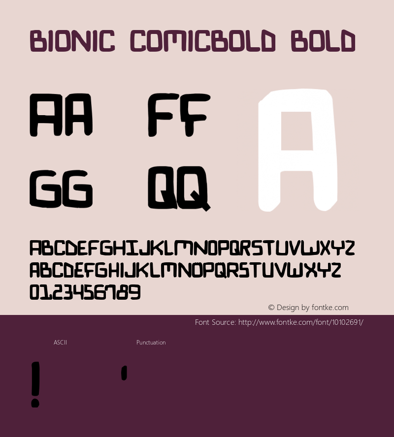 Bionic ComicBold Bold 1图片样张