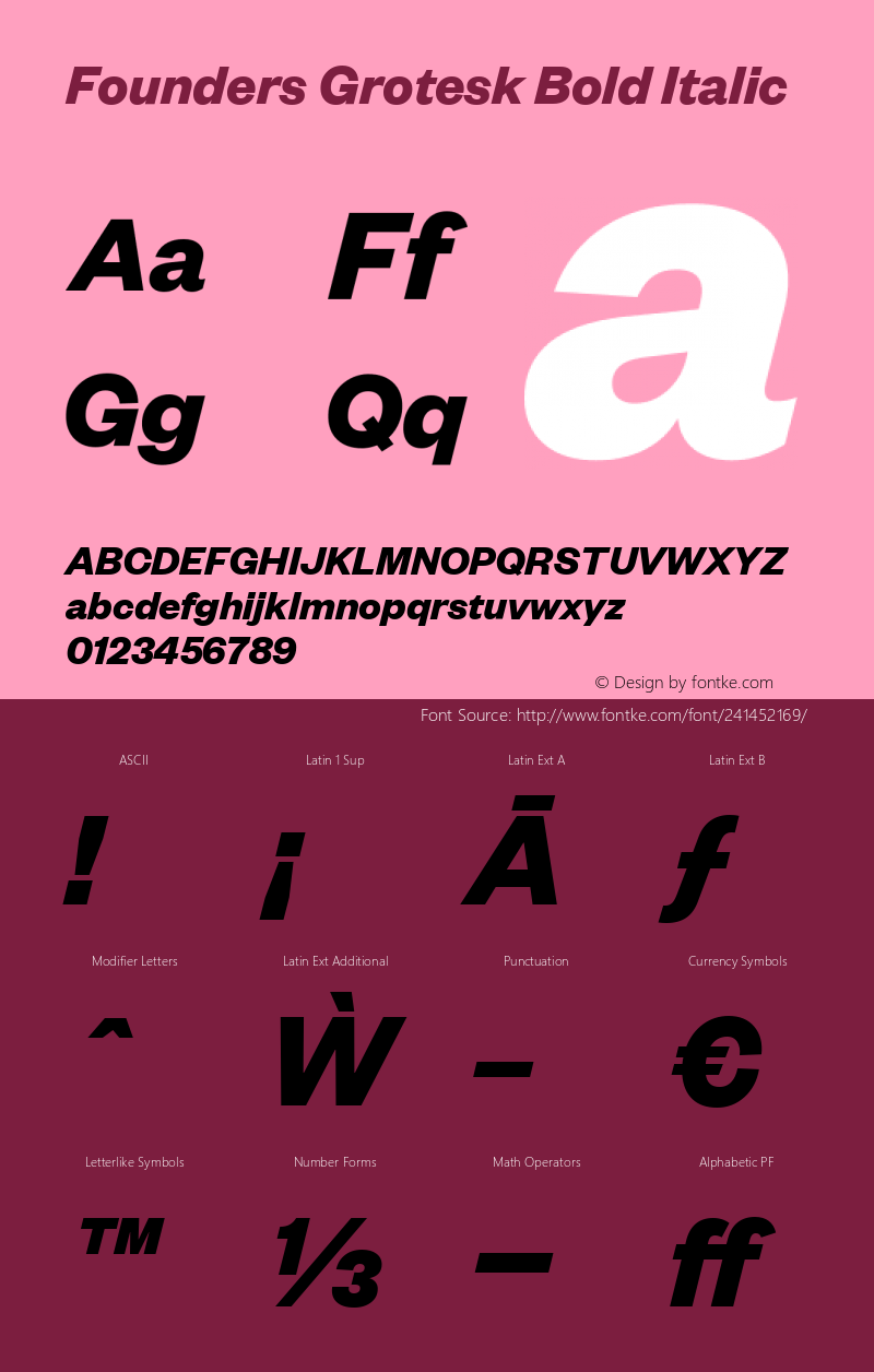 Founders Grotesk Bold Italic Version 2.001图片样张