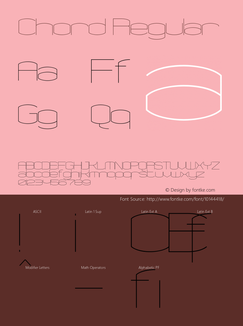 Chord Regular Version 1.000;PS 001.000;hotconv 1.0.38图片样张