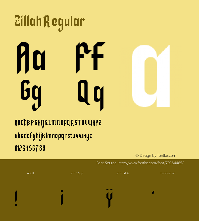 Zillah Regular Version 1.0图片样张