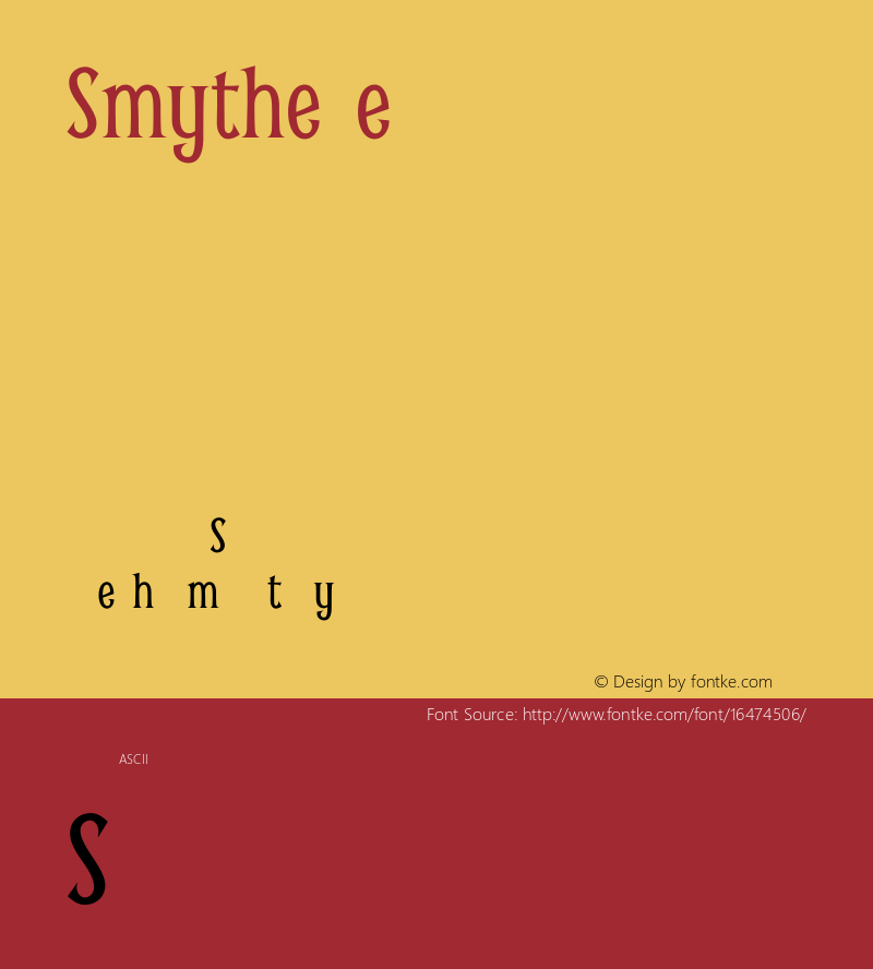 Smythe Regular Version 1.000图片样张