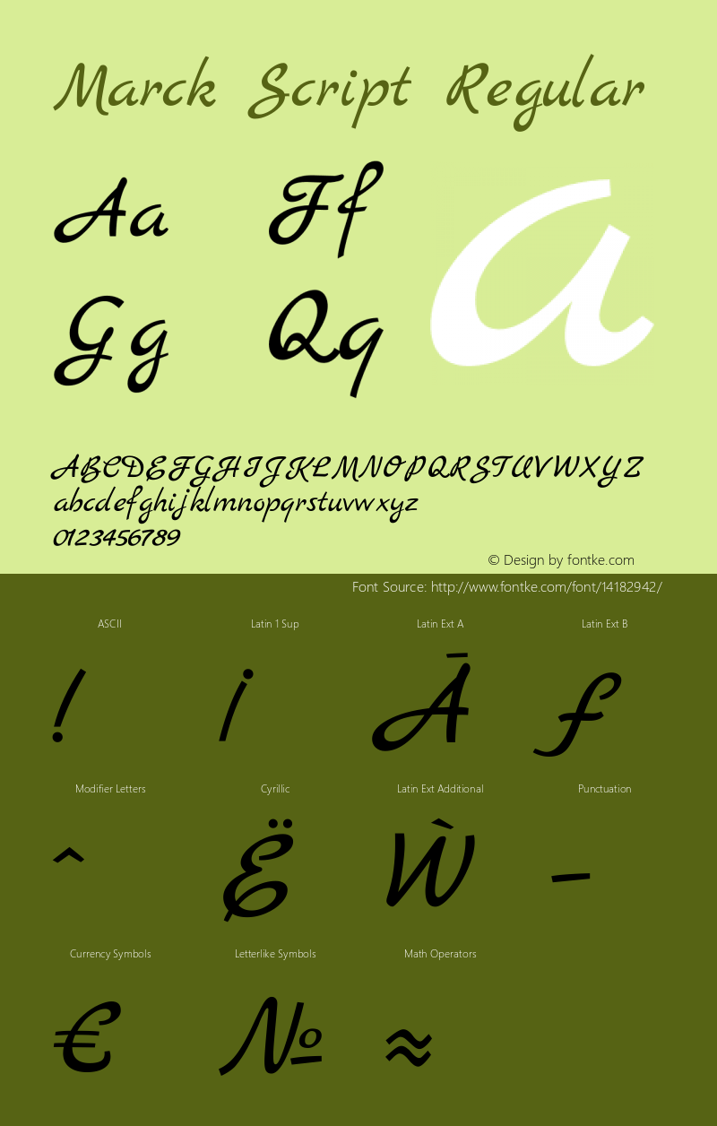 Marck Script Regular Version 1.002图片样张