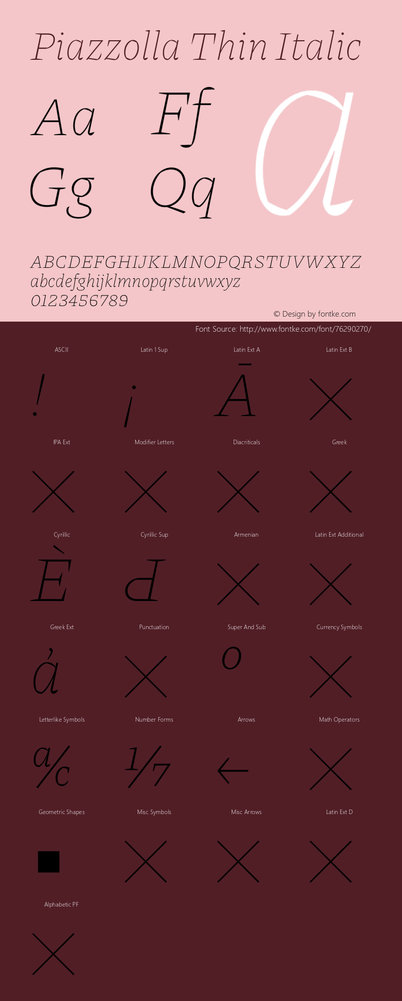 Piazzolla Thin Italic Version 1.200图片样张