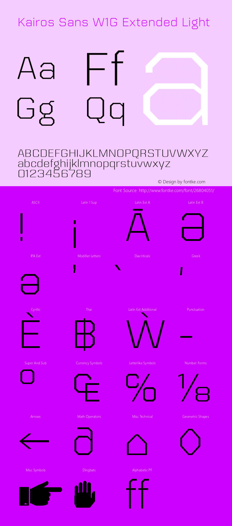 Kairos Sans W1G Ext Light Version 1.00图片样张