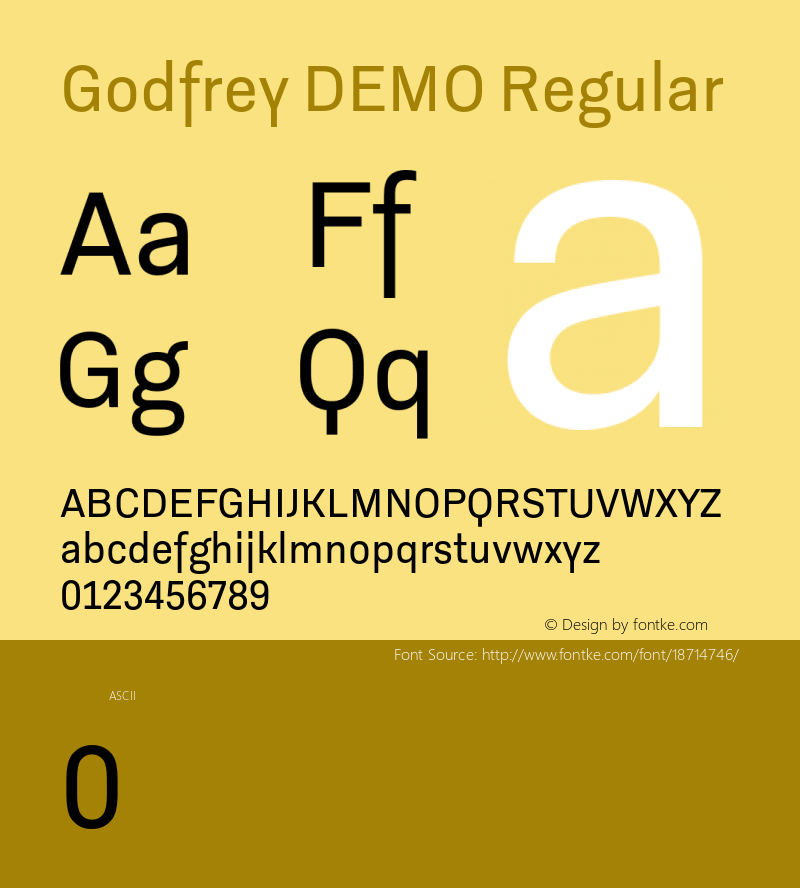 Godfrey DEMO Regular Version 1.001图片样张