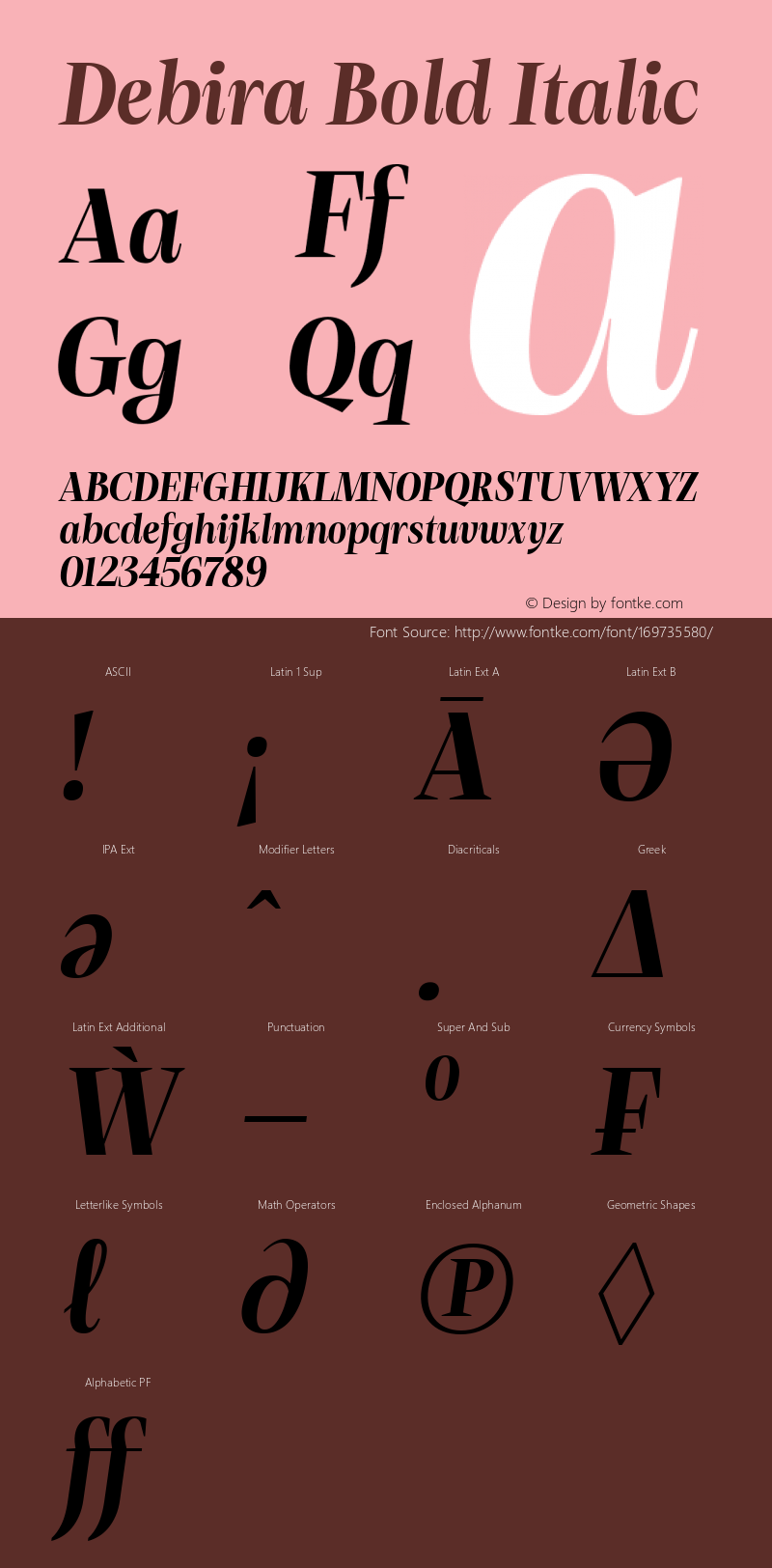 Debira Bold Italic Version 1.000图片样张