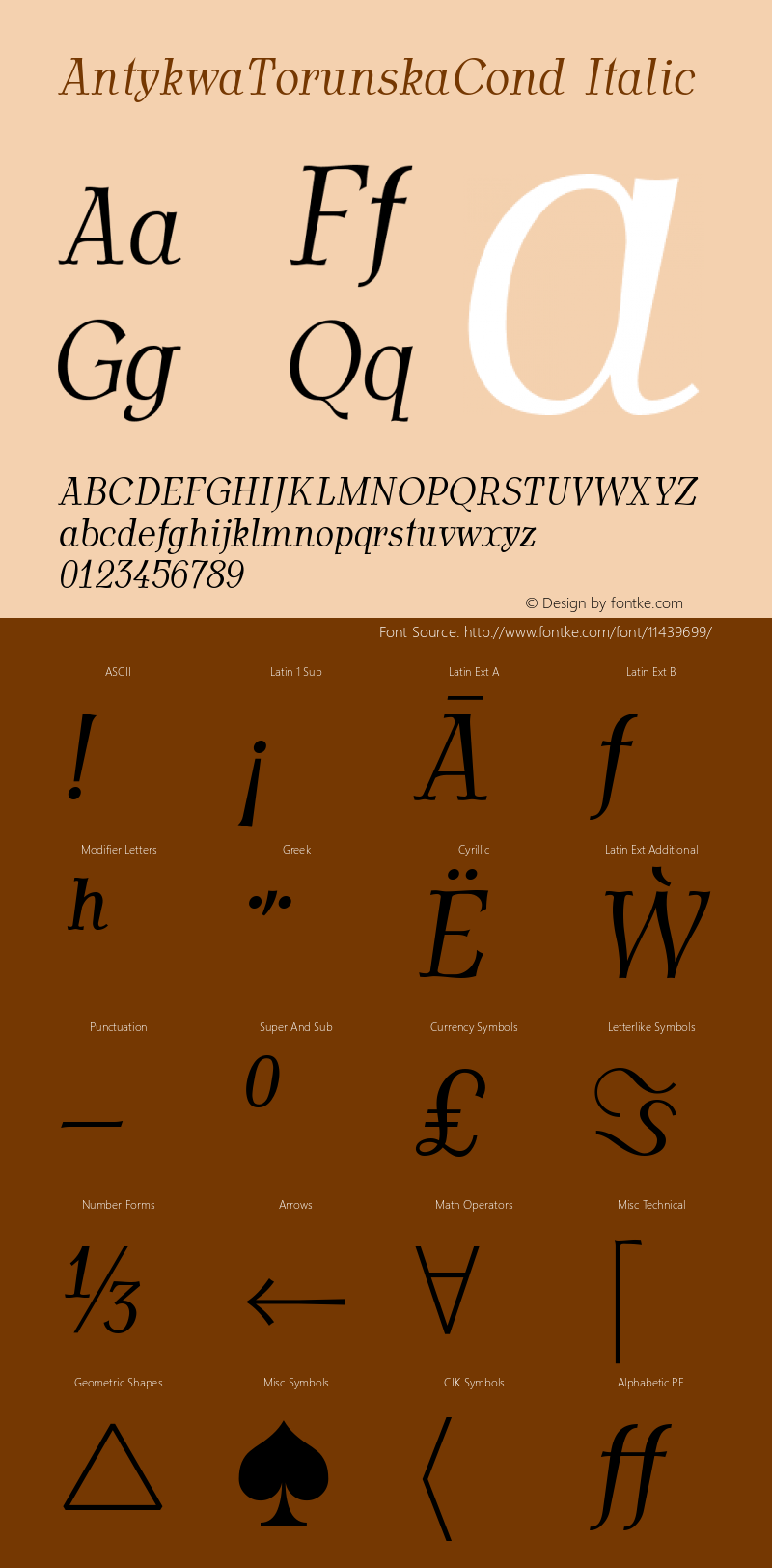 AntykwaTorunskaCond Italic Version 2.08图片样张