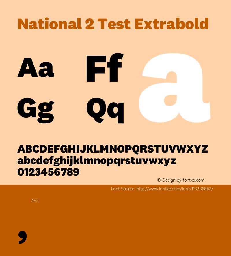 National2-ExtraboldTest Version 1.004;hotconv 1.0.116;makeotfexe 2.5.65601;0图片样张