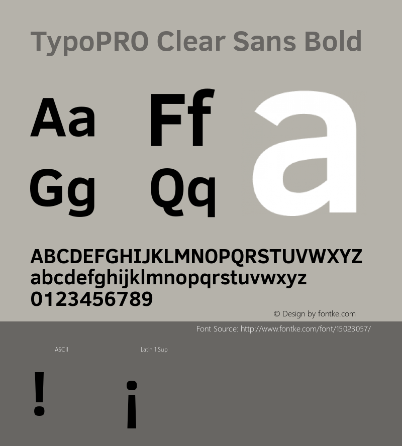 TypoPRO Clear Sans Bold Version 1.00图片样张