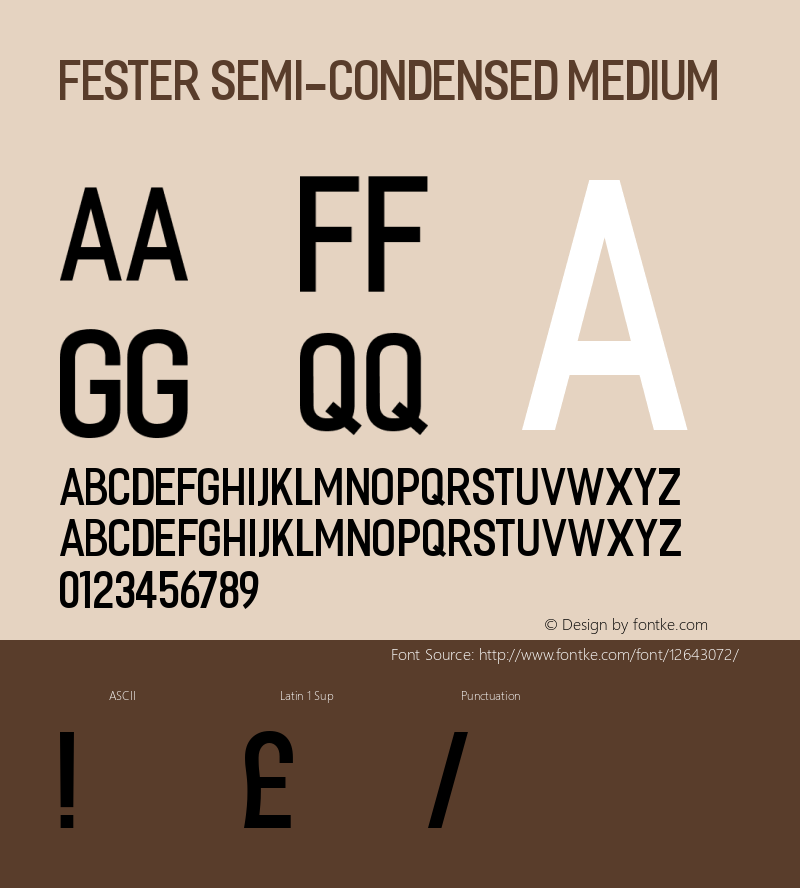 Fester Semi-condensed Medium Version 1.000图片样张
