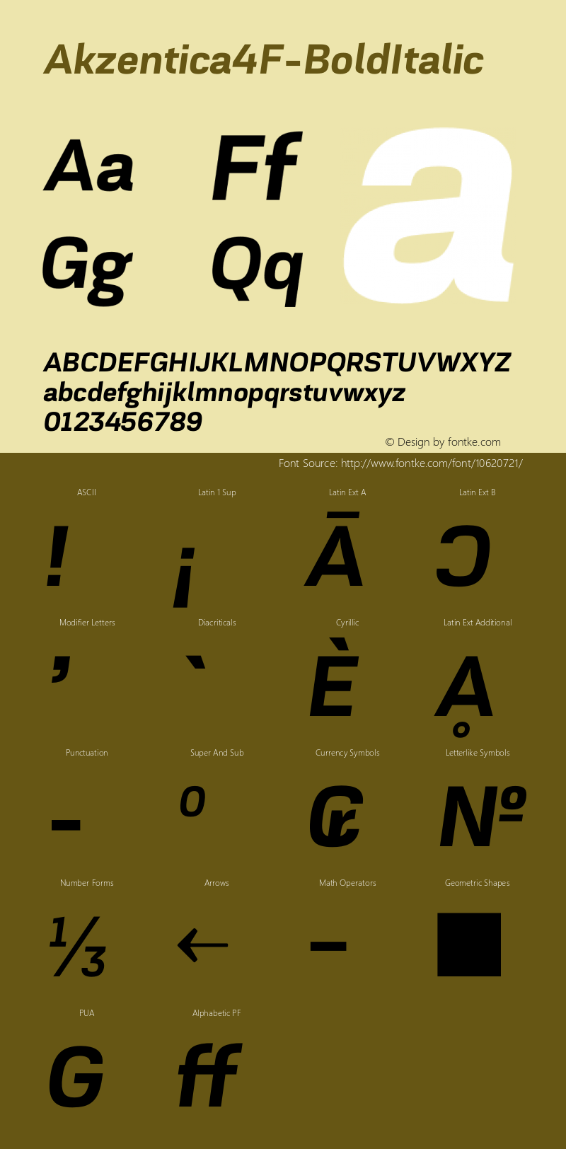 Akzentica4F-BoldItalic ☞ 1.0;com.myfonts.4thfebruary.akzentica-4f.bold-italic.wfkit2.3RMc图片样张