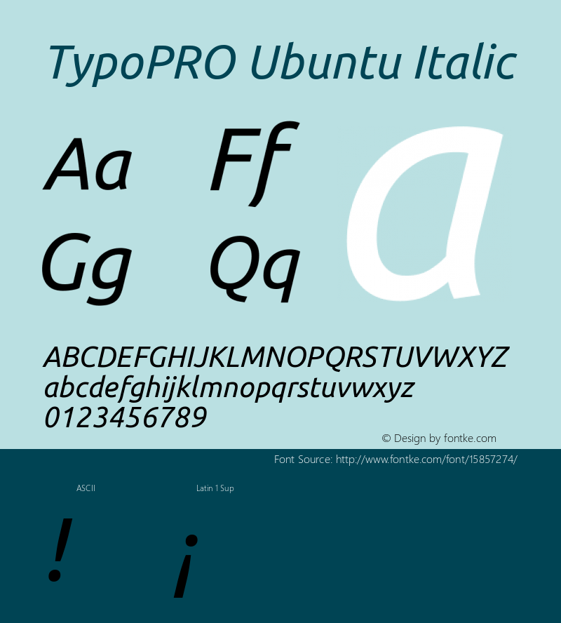 TypoPRO Ubuntu Italic 0.83图片样张