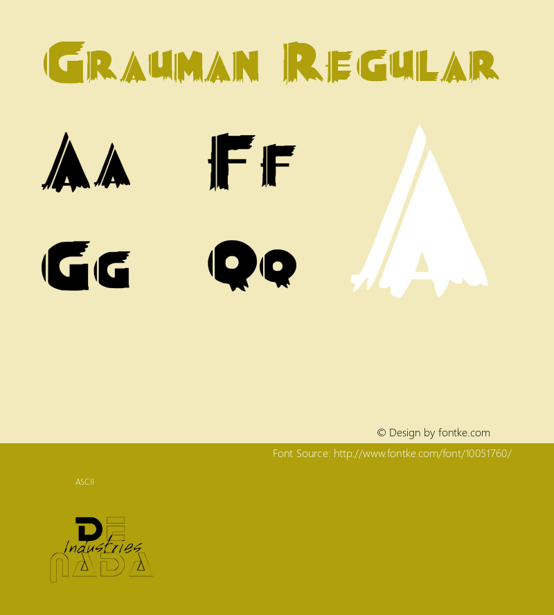 Grauman Regular Altsys Fontographer 4.0.3 24.05.1994图片样张