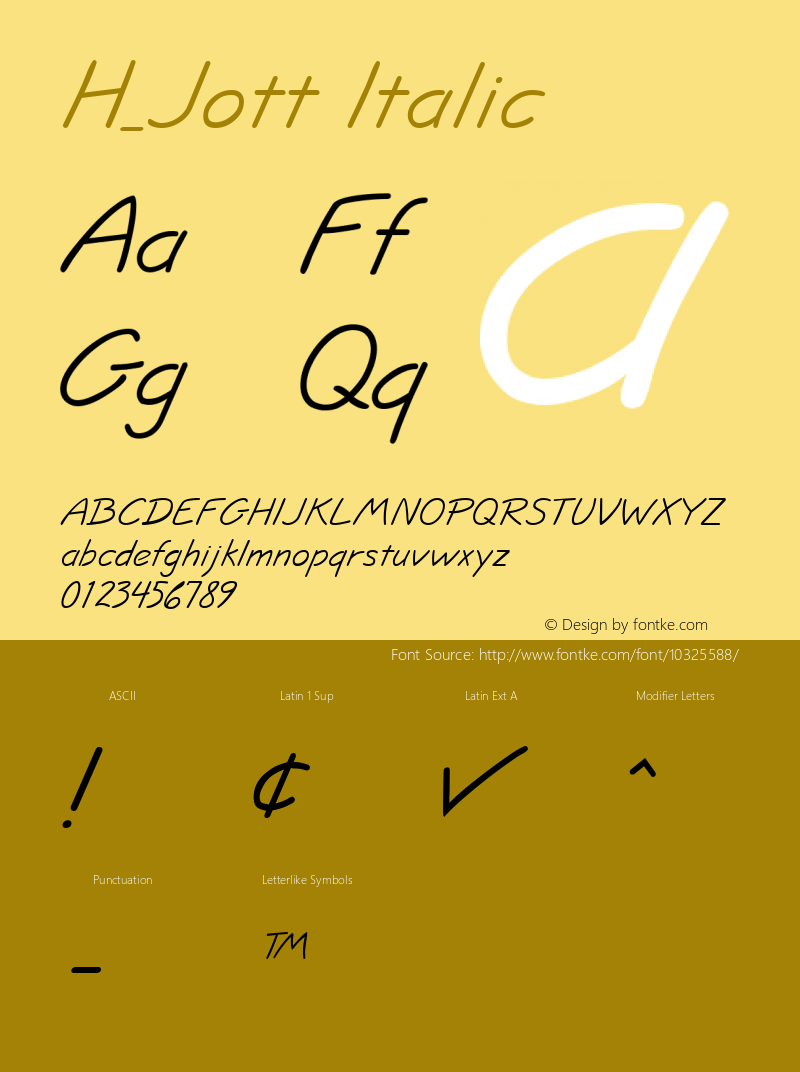 H_Jott Italic 1997.01.21图片样张