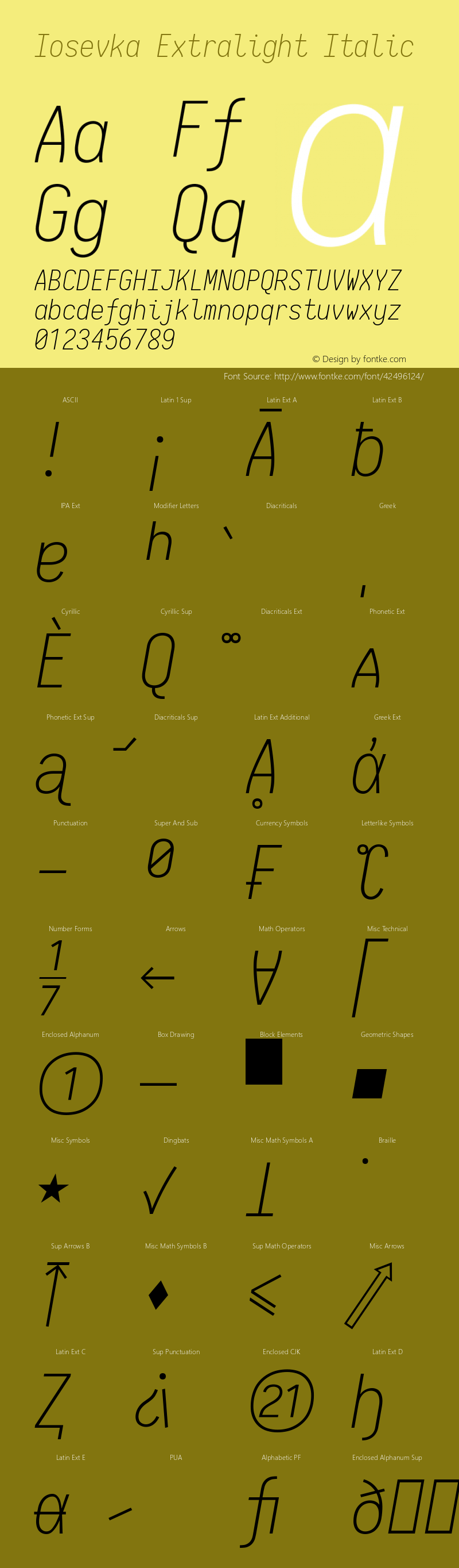 Iosevka Term Extralight Italic 2.3.2; ttfautohint (v1.8.3)图片样张