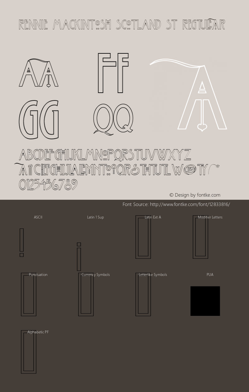 RENNIE MACKINTOSH SCOTLAND ST Regular Version 1.000图片样张