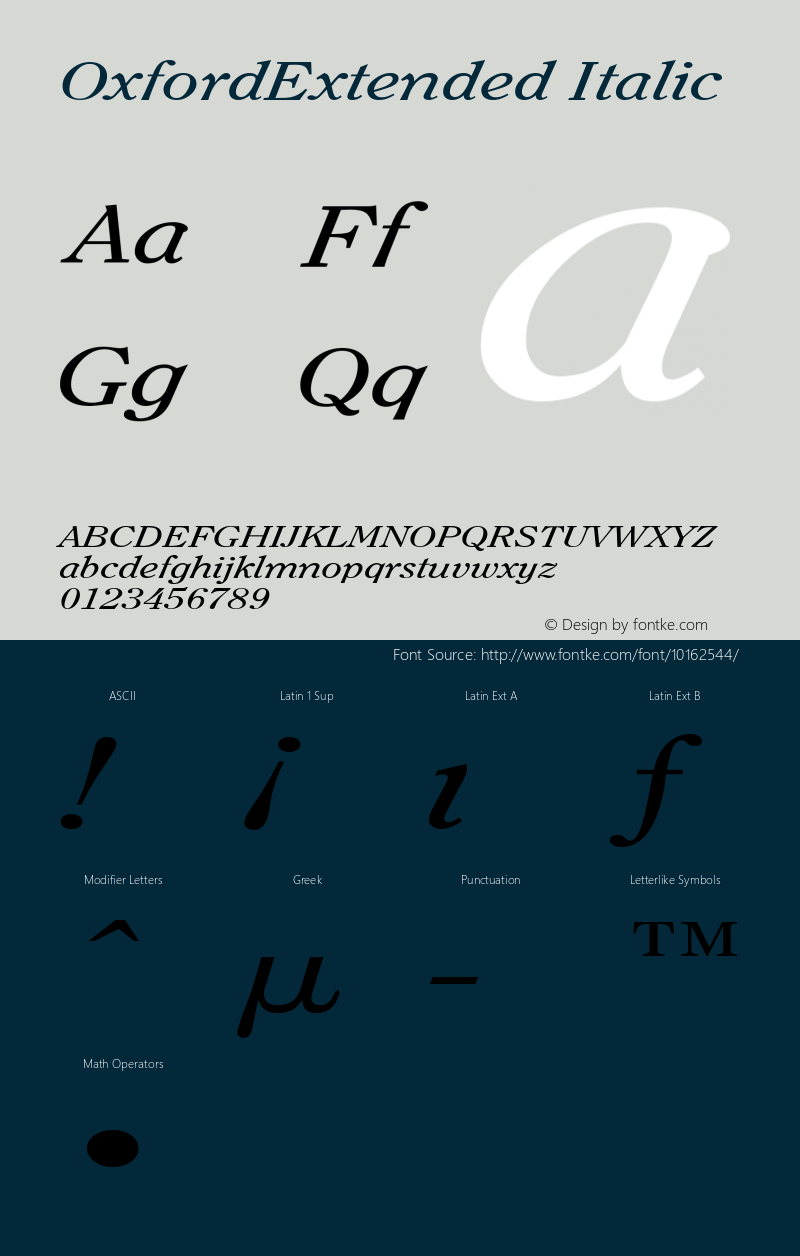 OxfordExtended Italic Rev. 003.000图片样张