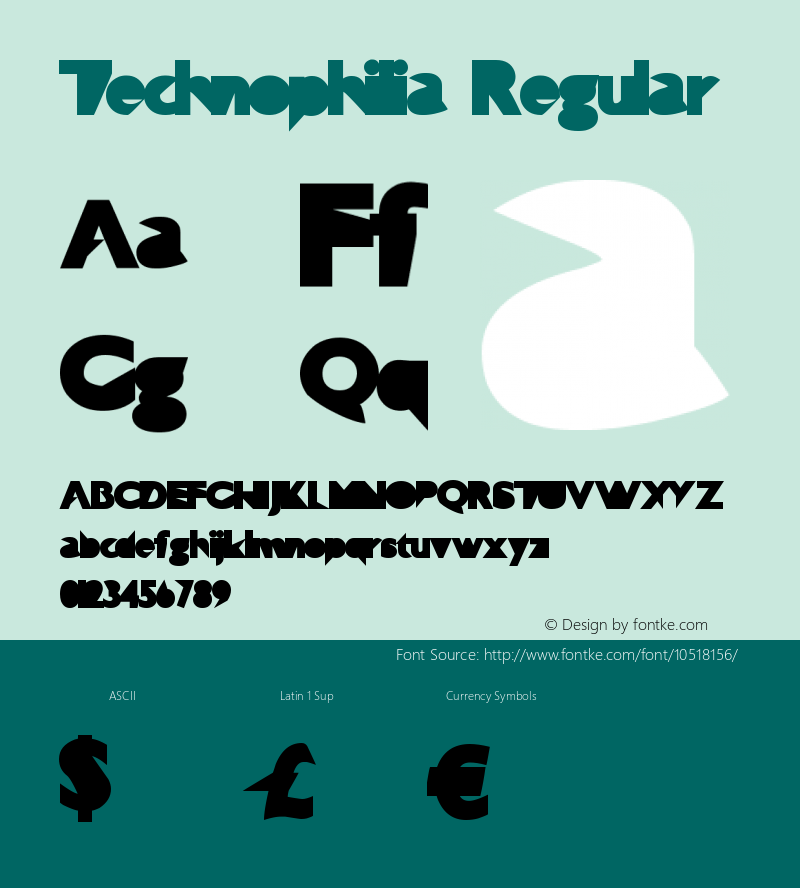 Technophilia Regular Version 1.00 September 30, 2013, initial release图片样张