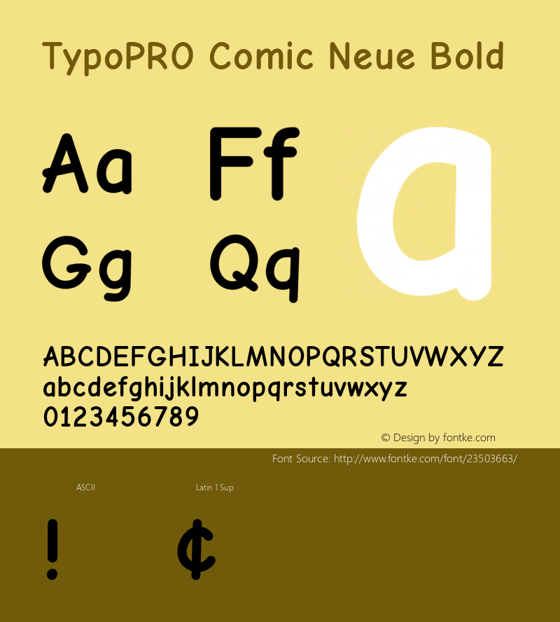 TypoPRO Comic Neue Bold Version 1.000图片样张