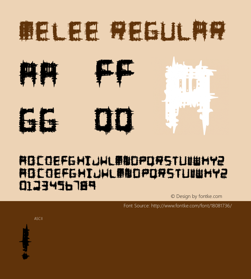Melee Regular 1999; 1.0, initial release图片样张