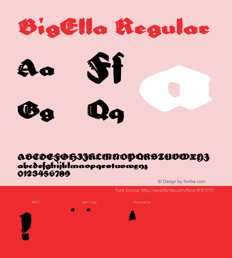 BigElla Regular 1.0 13-03-2002图片样张