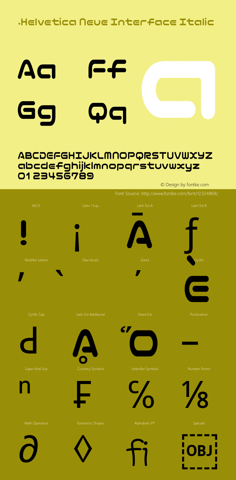 .Helvetica Neue Interface Italic 10.0d35e1图片样张