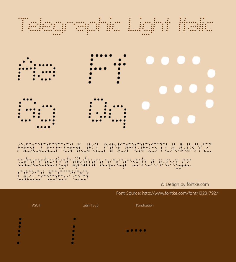 Telegraphic Light Italic 1.0图片样张