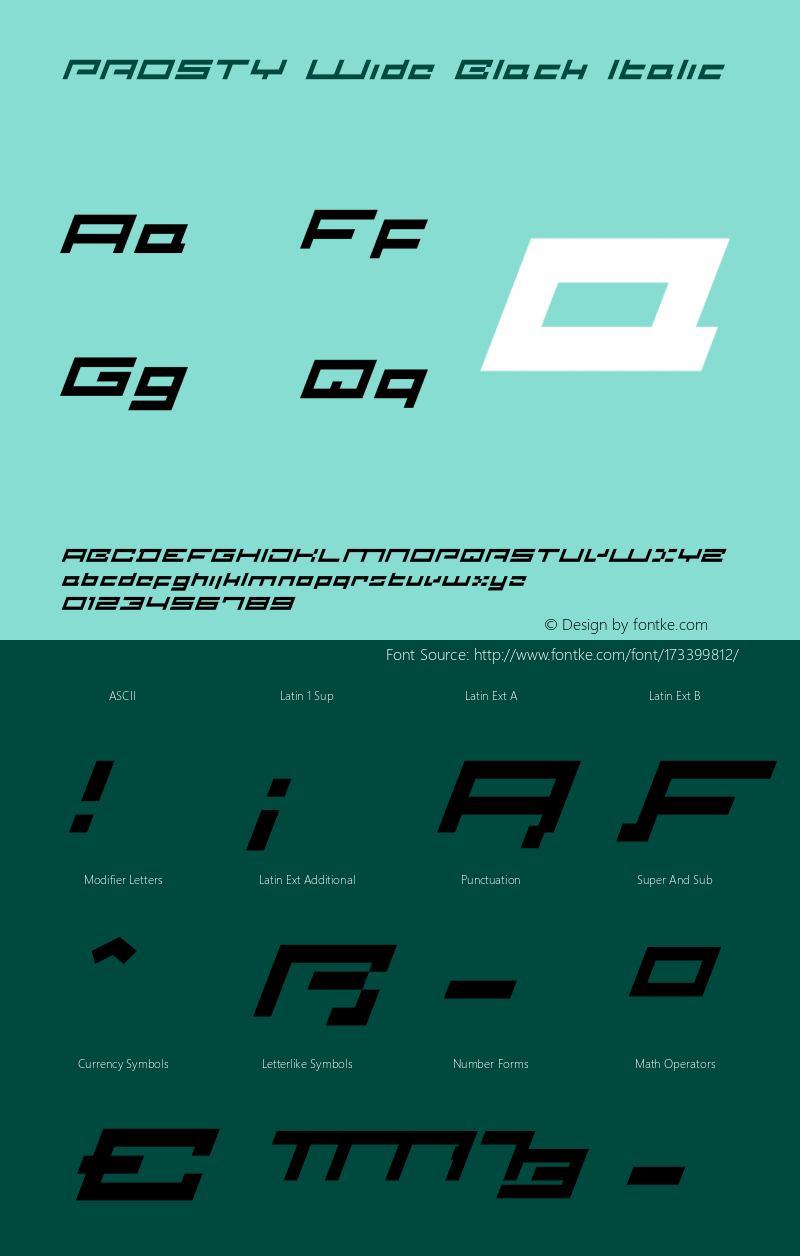 PROSTY Wide Black Italic Version 001.020.06.26 | wf-rip DC20200725图片样张