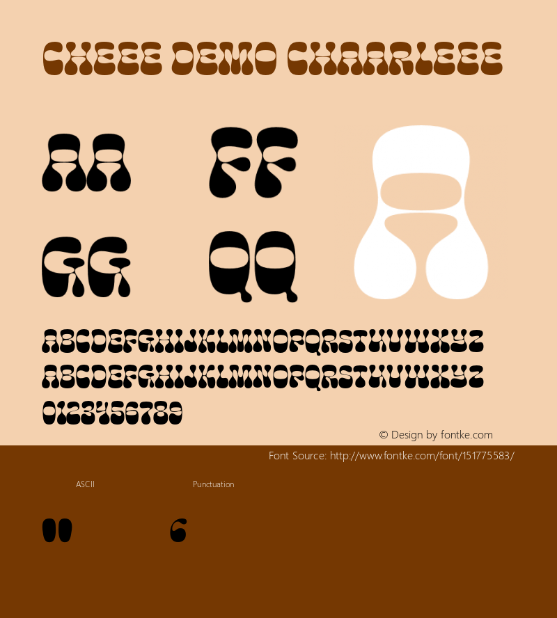 Cheee Demo Chaarleee Version 1.000;PS 1.3;hotconv 16.6.54;makeotf.lib2.5.65590图片样张