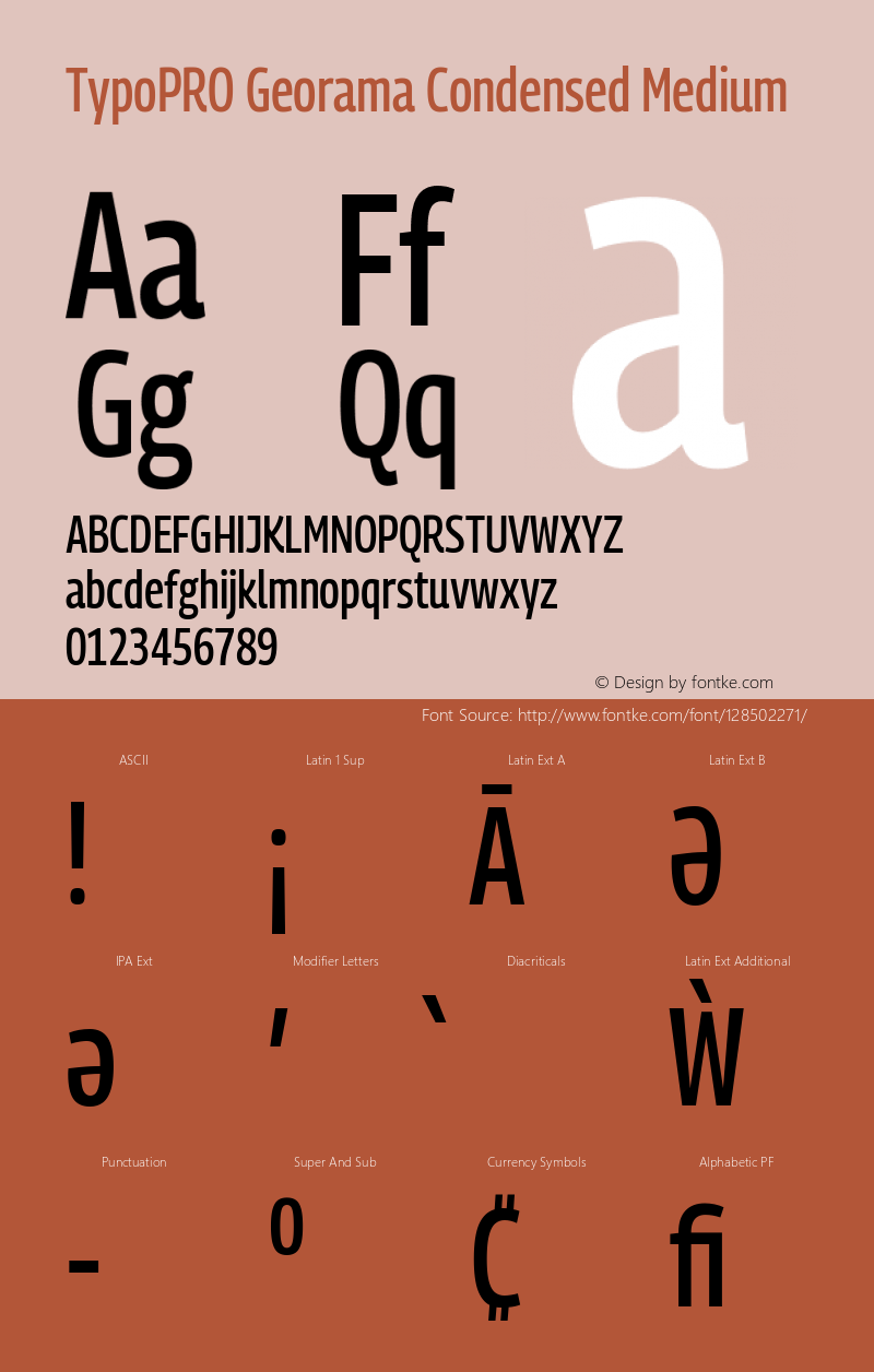 TypoPRO Georama Condensed Medium Version 1.001图片样张