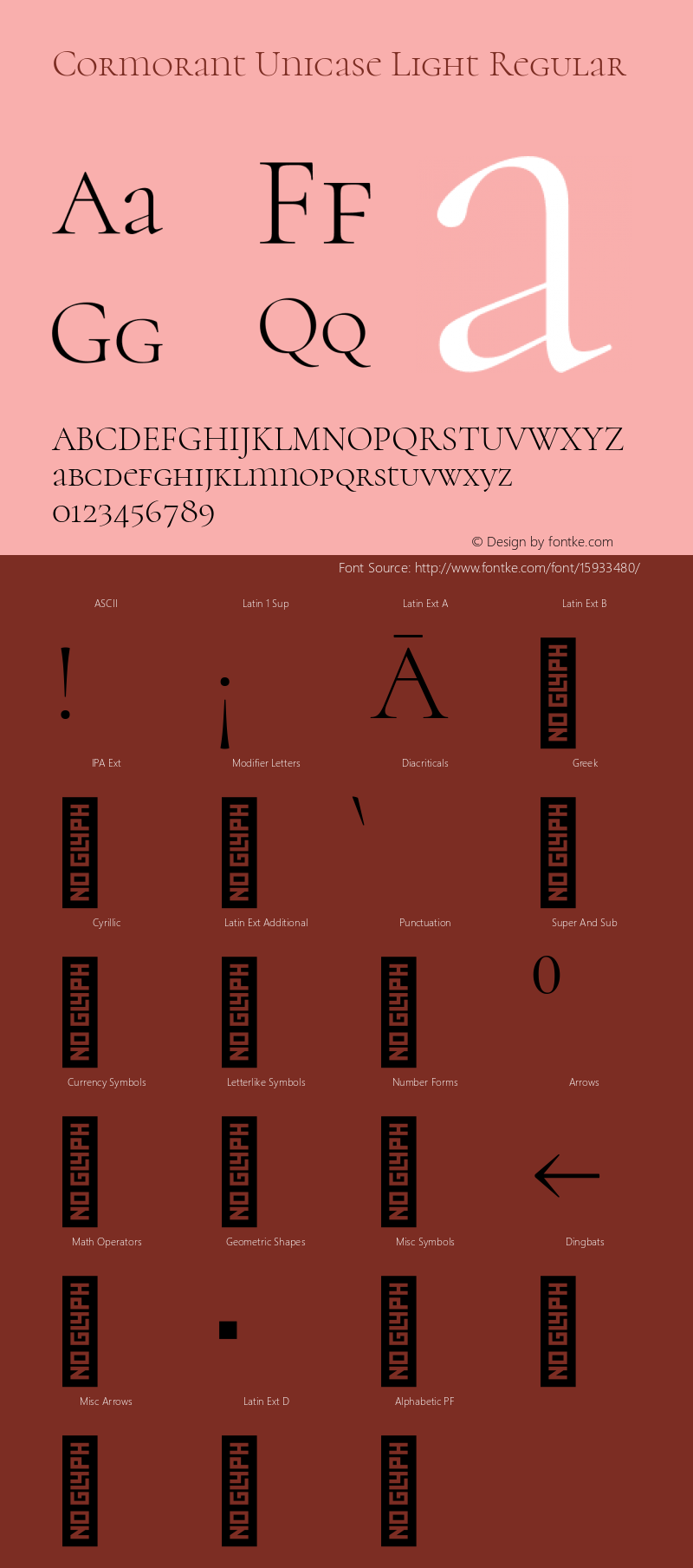 Cormorant Unicase Light Regular Version 2.030图片样张