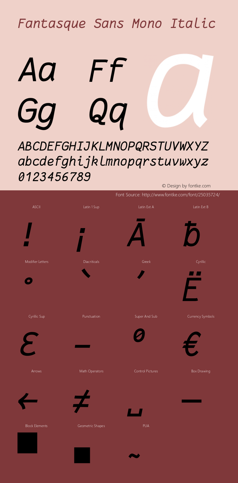 Fantasque Sans Mono Italic Version 1.7.0图片样张