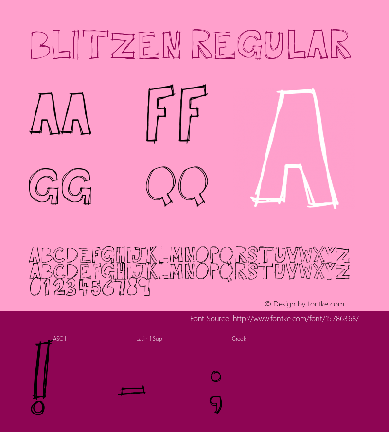 Blitzen Regular Version 1.00 October 24, 2015, initial release图片样张