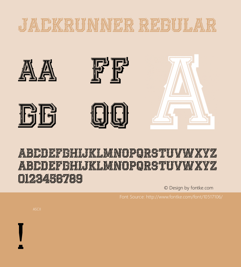 JackRunner Regular Version 1.0图片样张