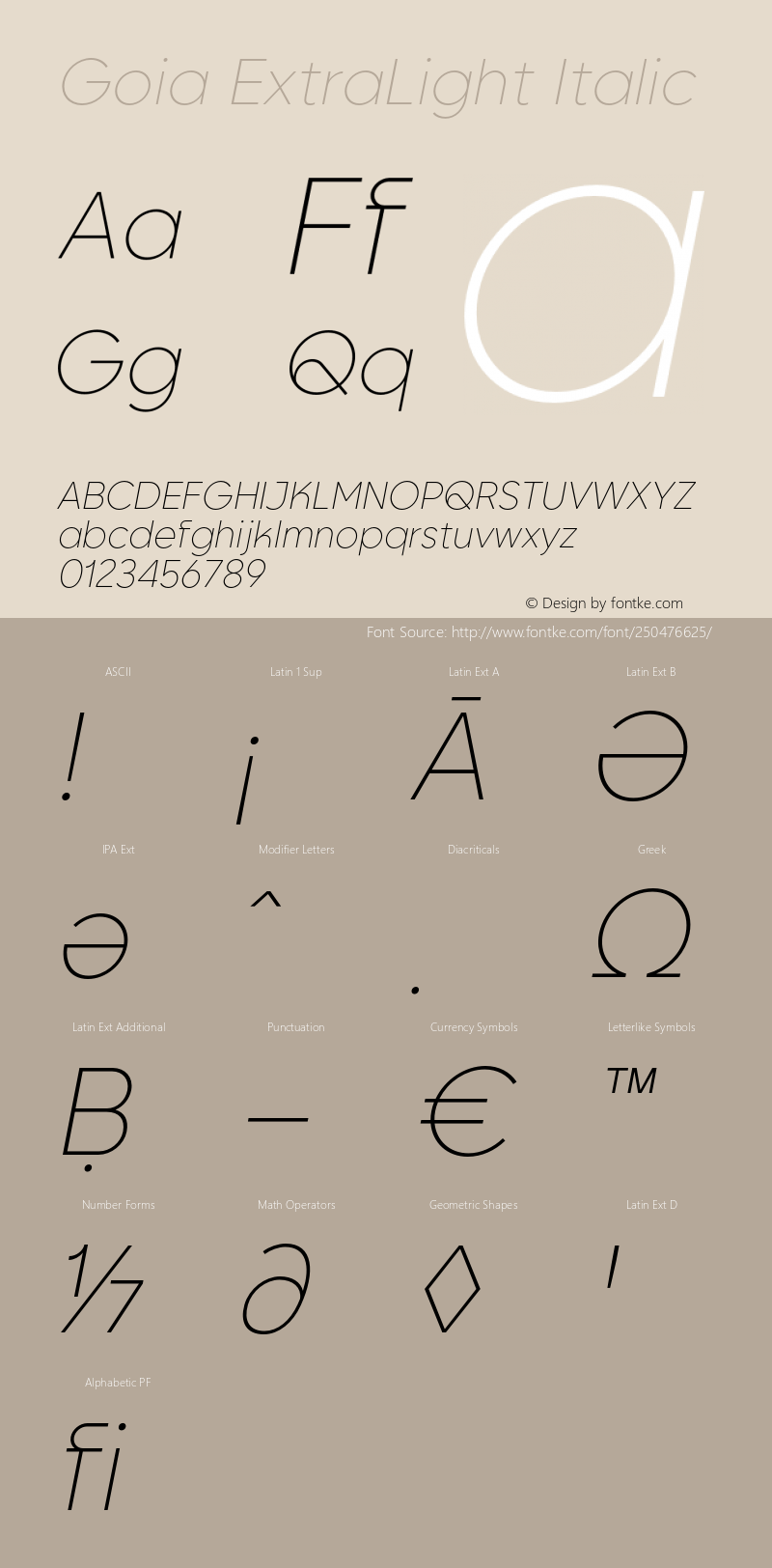 Goia ExtraLight Italic Version 1.000;Glyphs 3.1.1 (3148)图片样张