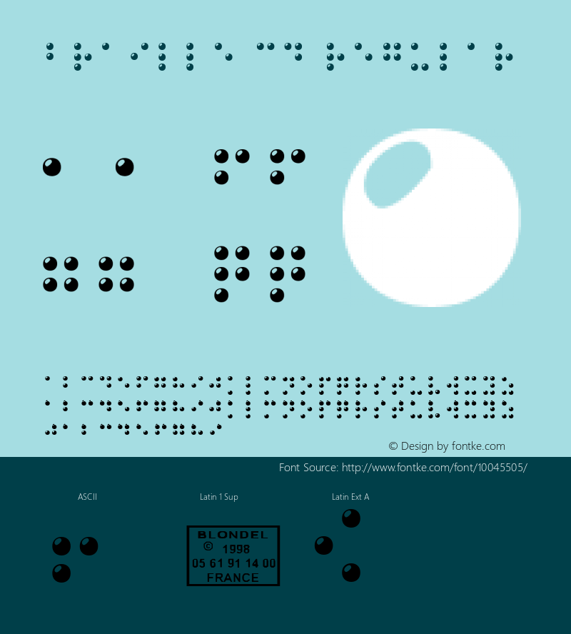 Braille 3D Regular 1998; 1.1, release图片样张