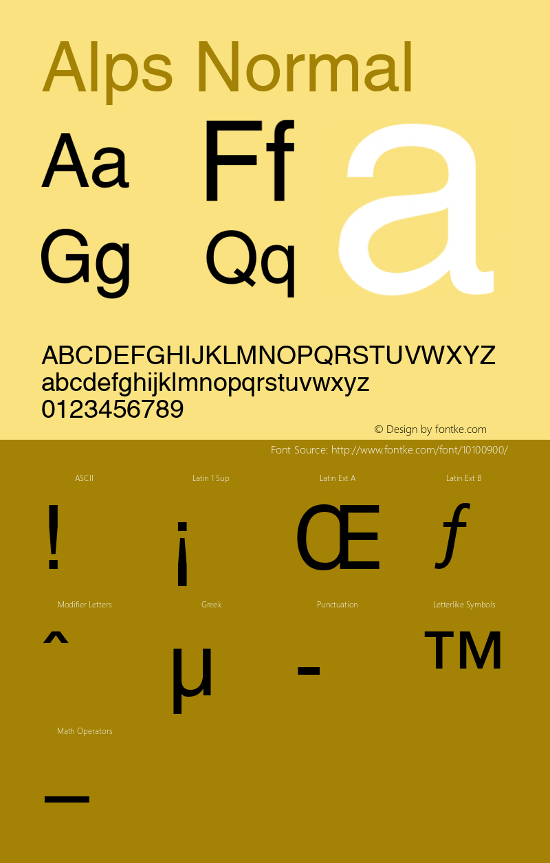 Alps Normal Altsys Fontographer 4.1 12/26/94图片样张